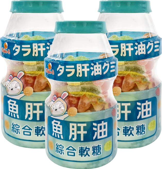 Chiao-E 巧益 卡哇伊 巧益魚肝油軟糖, 120g, 3瓶