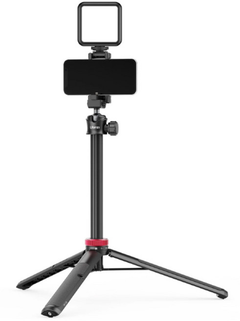 울란지 브이로그 셀카봉 6단 삼각대, MT-44(블랙), 1개