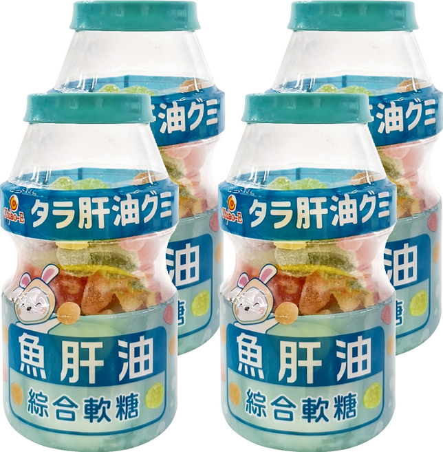 Chiao-E 巧益 卡哇伊 巧益魚肝油軟糖, 120g, 4瓶
