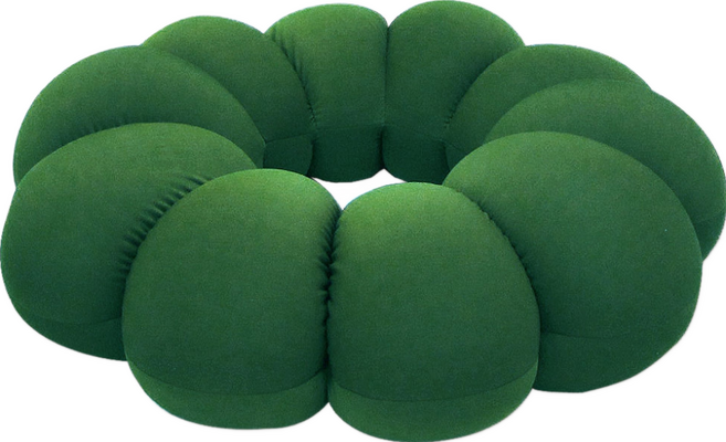 Cotton Field 棉花田傢飾 米其林超大甜甜圈可變身立體胖胖坐墊, 茶綠色, 1個