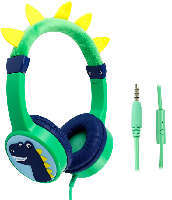 라이키드 어학용 청력보호 어린이 유선 헤드셋, 그린, LIK-HP02