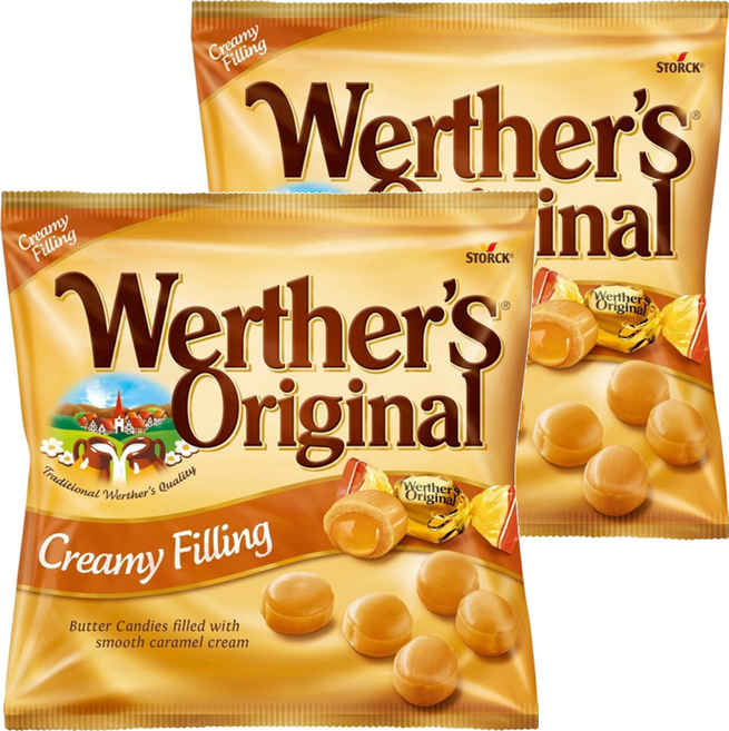 Werther's Original 道地的偉特 焦糖夾心鮮奶油糖, 80g, 2袋