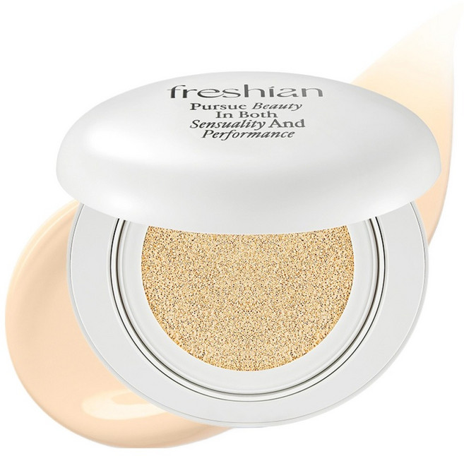 FRESHIAN Egg Like蛋形保濕氣墊粉餅 12g, 1個, 201 Light Beige