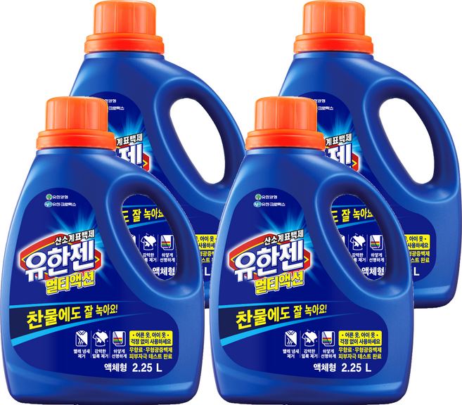 Yuhangen 酵素去漬淨白多合一氧系漂白水, 2.25L, 4個