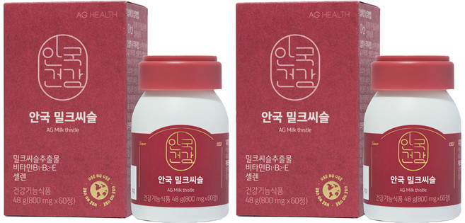 안국건강 안국 밀크씨슬, 60정, 2개