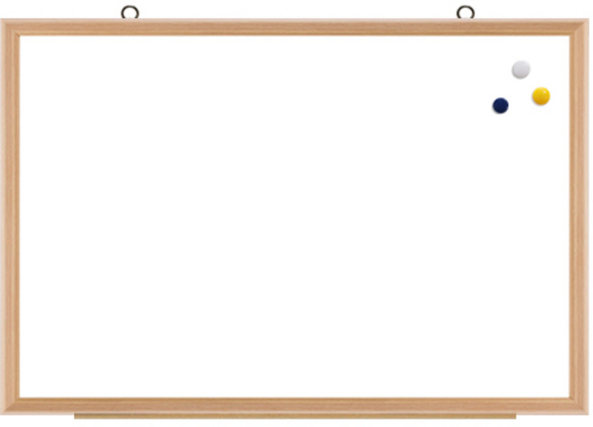 토탈하얀칠판 자석 화이트보드/메플몰딩/400 x 600mm, 1개