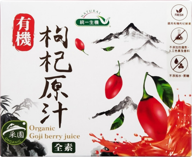 統一生機 有機枸杞原汁 10包, 300ml, 1盒