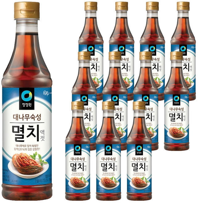 청정원 자연숙성 멸치액젓, 1kg, 12개