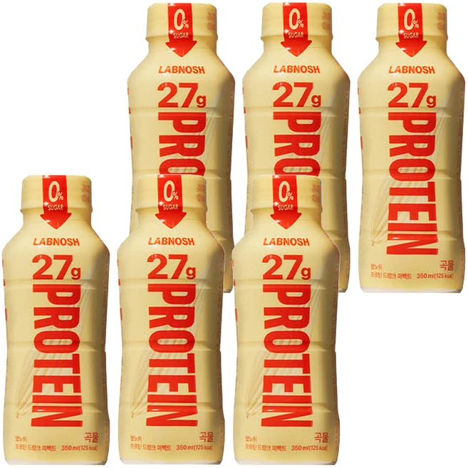 랩노쉬 프로틴 드링크 퍼펙트 곡물, 6개, 350ml - 쿠팡
