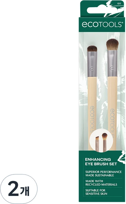 에코툴즈 인핸싱 아이 브러쉬 듀오 2종 세트, 2개 - 쿠팡