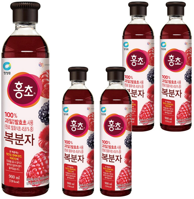 홍초 복분자, 900ml, 5개