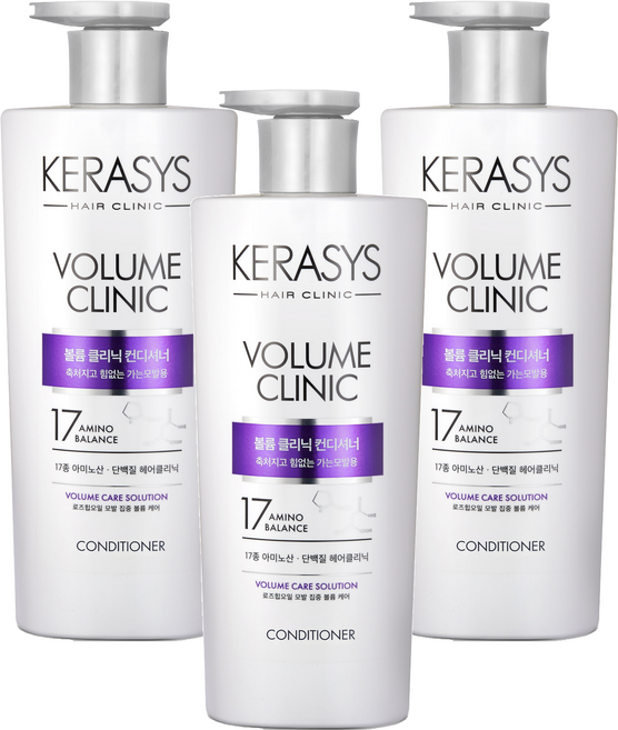 케라시스 볼륨 클리닉 단백질 컨디셔너, 750ml, 3개