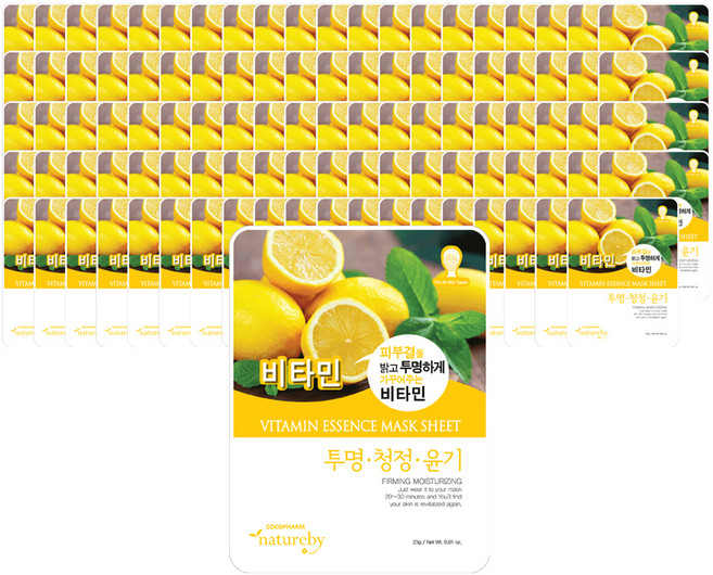 natureby 비타민 에센스 마스크팩, 1개입, 300개