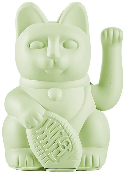 DONKEY 幸運繽紛招財貓 - 15cm, 淡綠色