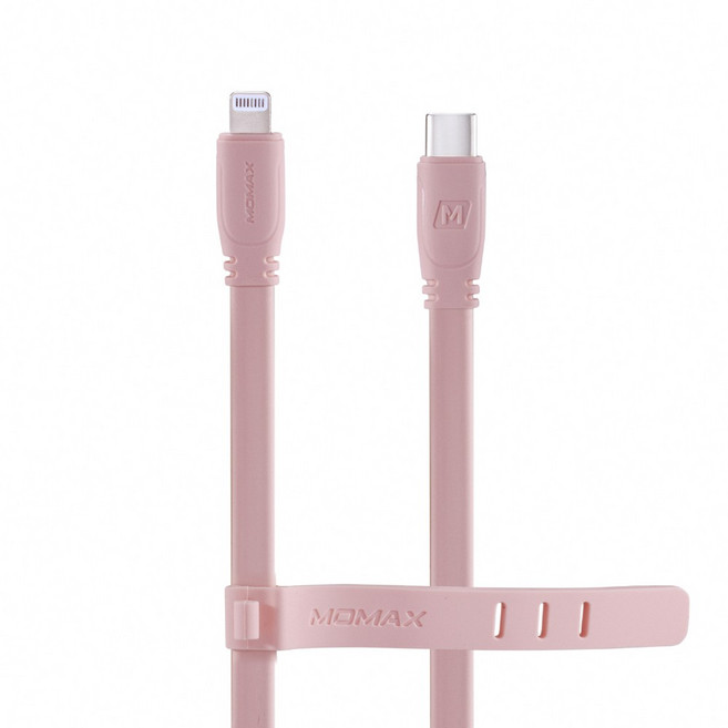 MOMAX Link MFI-C傳輸線 雙重認證 MFI+USB-IF PD3.0 快充 適用於 iPhone/iPad/iPod, 1.2m, 粉色, 1條
