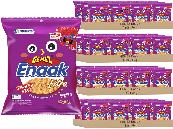 GEMEZ Enaak 韓式小雞麵 燒烤味, 192個, 84g