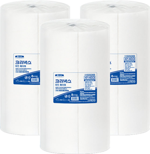 크리넥스 미트 페이퍼 천연펄프 롤키친타올, 400매, 3개