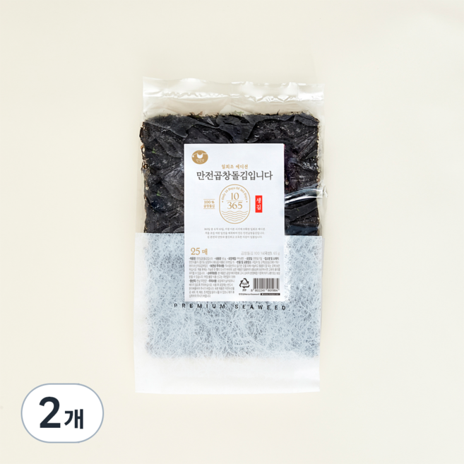 만전김 만전곱창돌김입니다 생김 25p, 65g, 2개