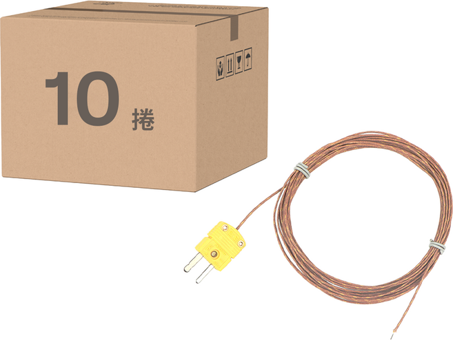 JIAHON 嘉鴻 K型熱電偶測溫線 回溫爐/高溫用 GGK30 K頭 + 線 + 點焊 30cm, 10捲