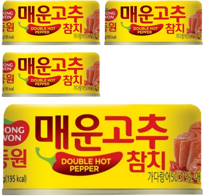 DONGWON 東遠 辣鮪魚罐頭, 150g, 4罐