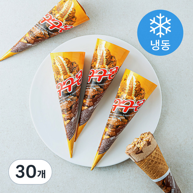 롯데웰푸드 구구 콘 아이스크림 (냉동), 160ml, 5개입, 6개