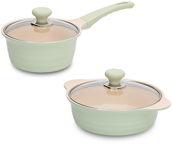 드림셰프 OSLO 인덕션 허브 냄비세트 2종, 혼합색상, 편수냄비 18cm + 전골냄비 22cm, 1세트