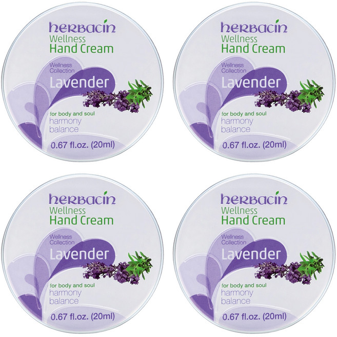heRBacin 德國小甘菊 薰衣草護手霜, 4個, 20ml