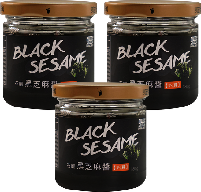 東和製油 黑芝麻醬 含冰糖, 180g, 3罐