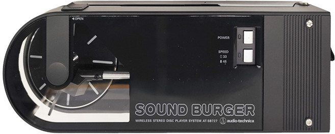 audio-technica 鐵三角 Sound Burger 無線可攜式黑膠唱盤機 原廠保固, AT-SB727, 黑色