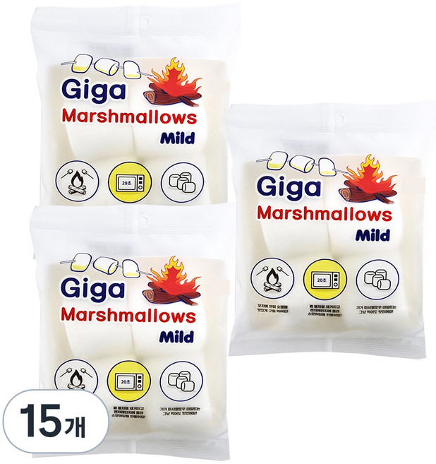 기가 마시멜로우 마일드, 90g, 15개