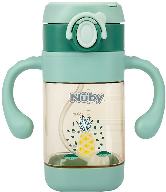Nuby PPSU學飲杯 粗吸管, 300ml, 1個, 旺旺來