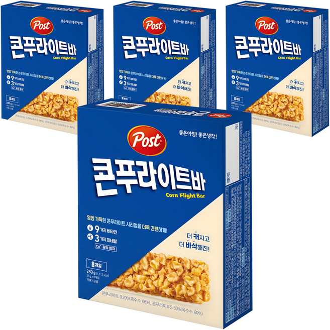 포스트 콘푸라이트바 8p, 280g, 4개