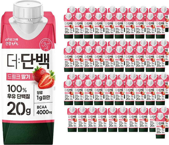 더단백 드링크 딸기, 250ml, 72개