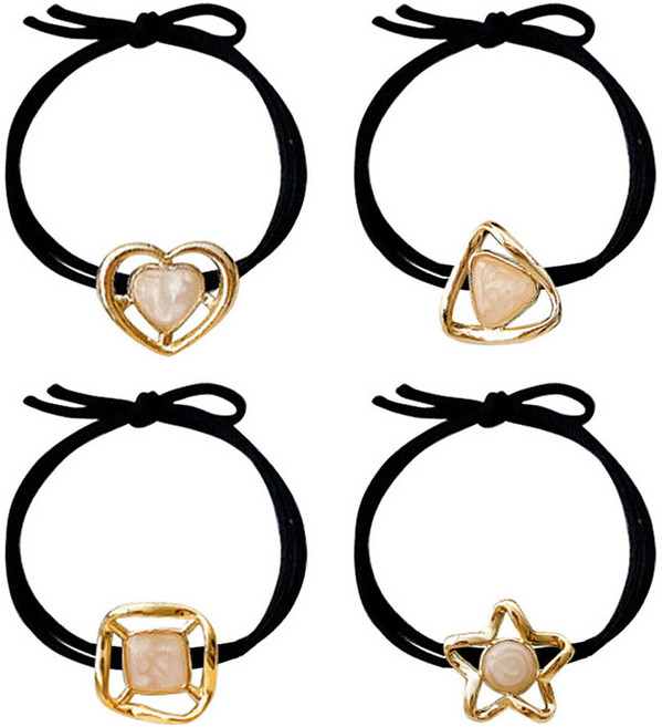 수스다 오팔 다각 파스텔 378 헤어끈 4종 세트