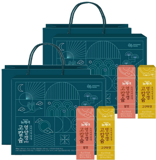 뉴케어 정품 고칼슘 영양갱 셀렉션 선물세트, 720g, 2개