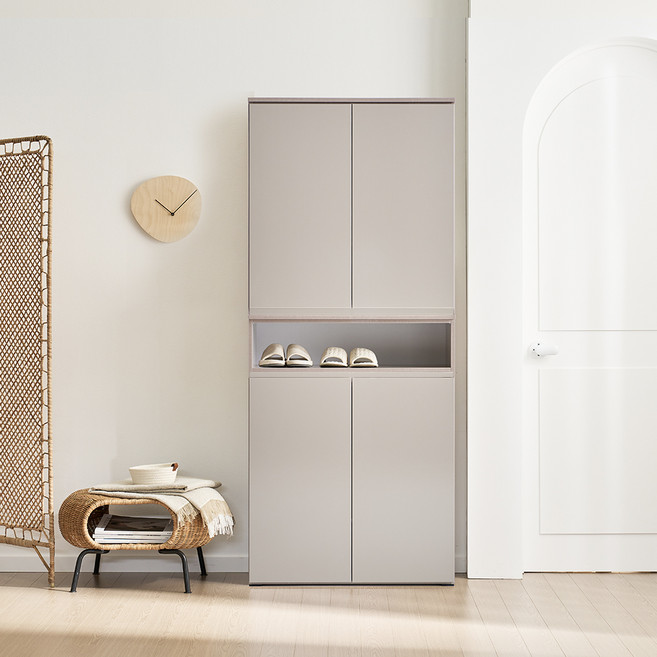 하우스비 리노 H1845 신발장 상하부세트 600 방문설치, 그레이, 7단