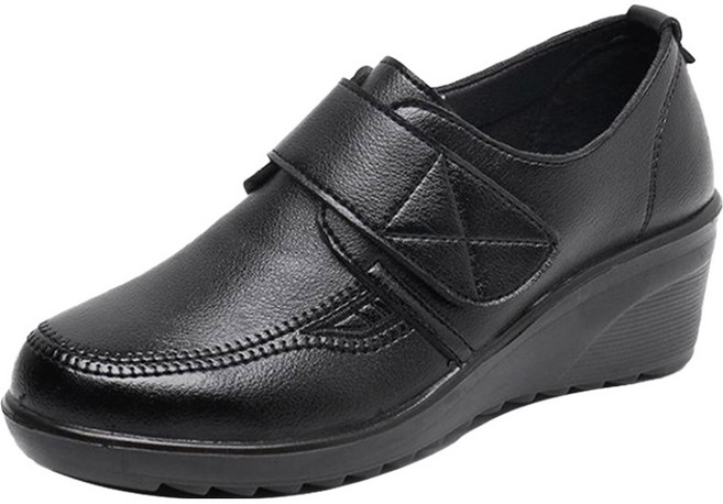 Picaso 여성용 폭신 편안한 중년 키높이 찍찍이 컴포트화