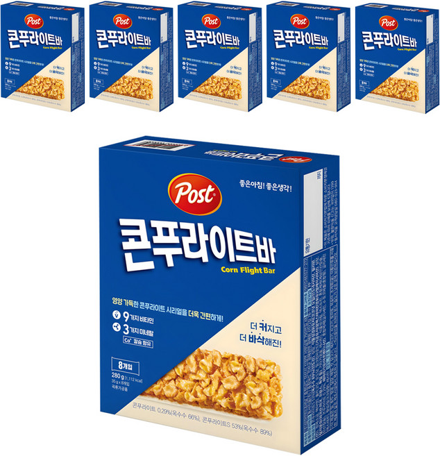 포스트 콘푸라이트바 8p, 280g, 6개