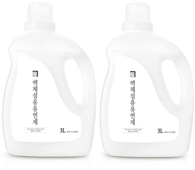 살림백서 섬유유연제 한라봉향 본품, 3L, 2개