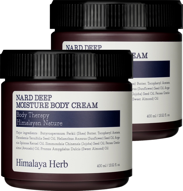 나드 딥 모이스처 바디크림 라벤더머스크향, 400ml, 2개