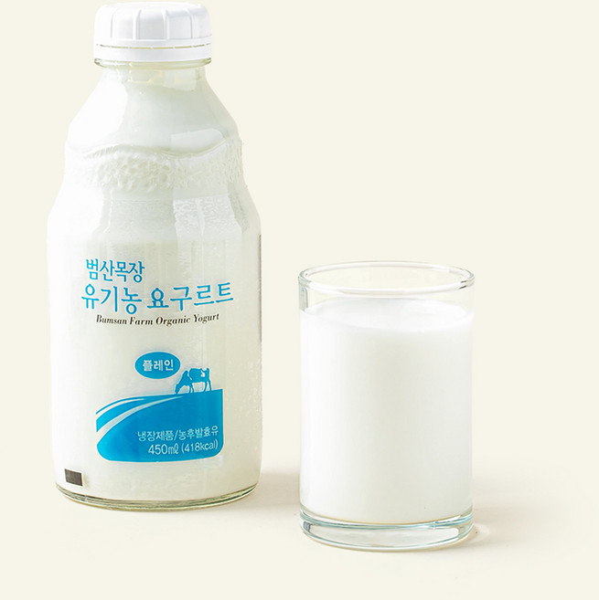 범산목장 유기가공식품인증 플레인요구르트, 450ml, 1개입, 1개