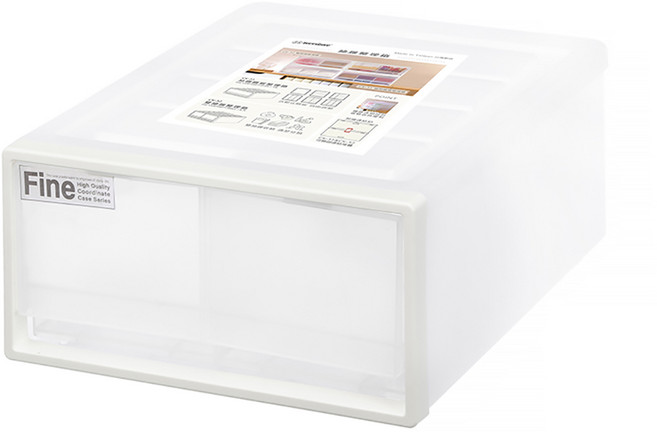 KEYWAY 聯府 雙抽屜整理箱 330 x 260 x 135mm 10L, 透明, 1層, 1個
