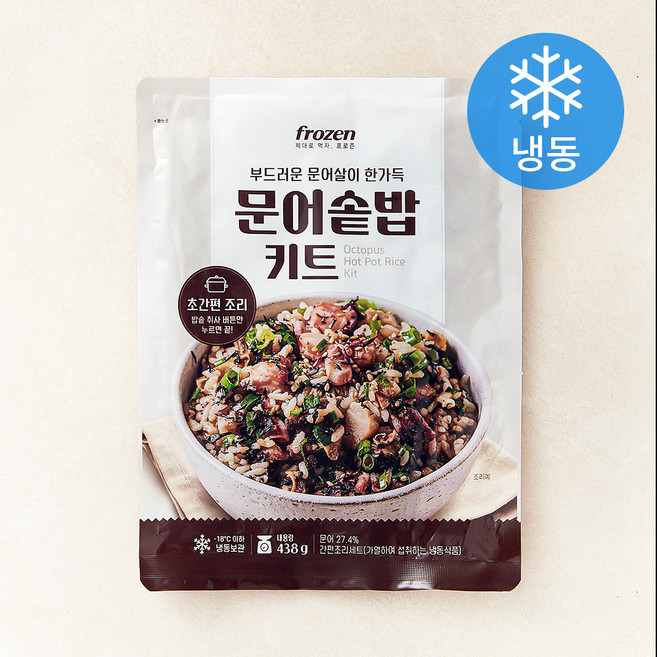 프로즌 문어 솥밥 키트 (냉동), 438g, 1개