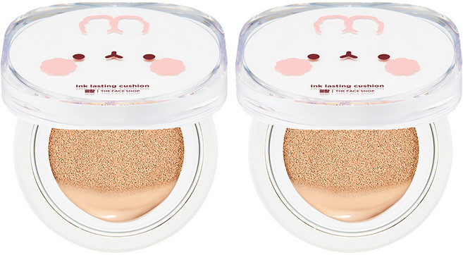 더페이스샵 잉크래스팅 쿠션 슬림핏 뉴 몰랑이 에디션 12g, 애프리콧 베이지, 2개