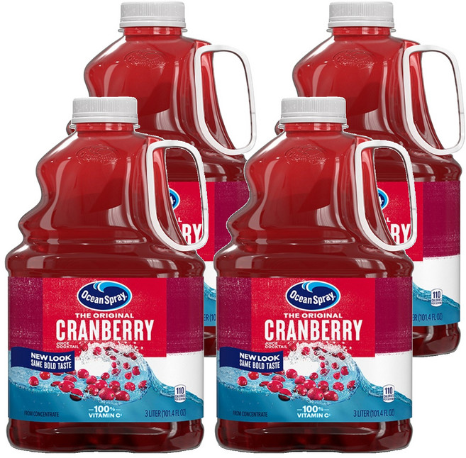 오션스프레이 크랜베리 주스, 3L, 4개