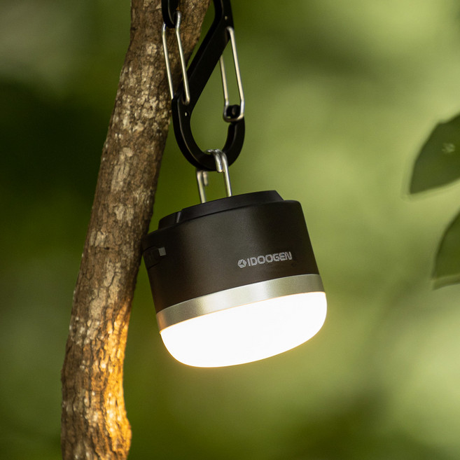 아이두젠 식스어클락 플러스 밝기조절 LED 캠핑 충전식 랜턴 3000mAh, 블랙, 1개