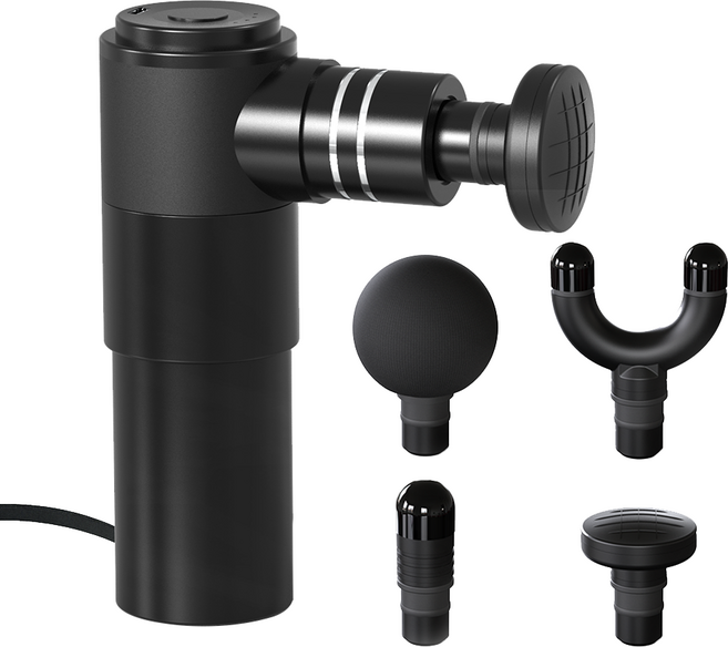 챌린지하이브리드 부스터 미니 전신 진동 마사지건, CH-M7mini, 블랙