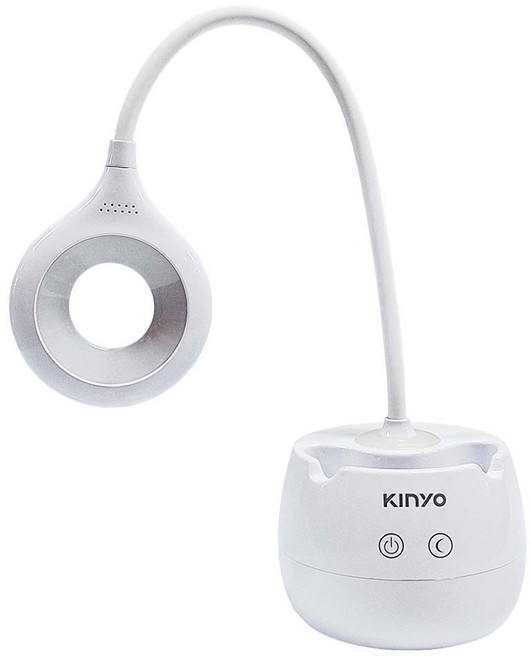 Kinyo 高亮度USB充電式四合一 檯燈 PLED-417, 白色