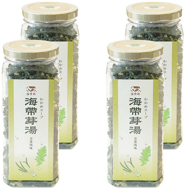 藻作坊 海帶芽湯 植物五辛素 青蔥風味, 120g, 4罐