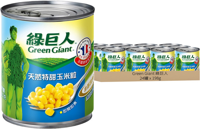 Green Giant 綠巨人 天然特甜玉米粒, 198g, 24罐